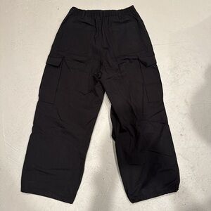 Brand New BNWT GU Super Wide Stylish Black Cargo Pants for Men S Size 28 Inches